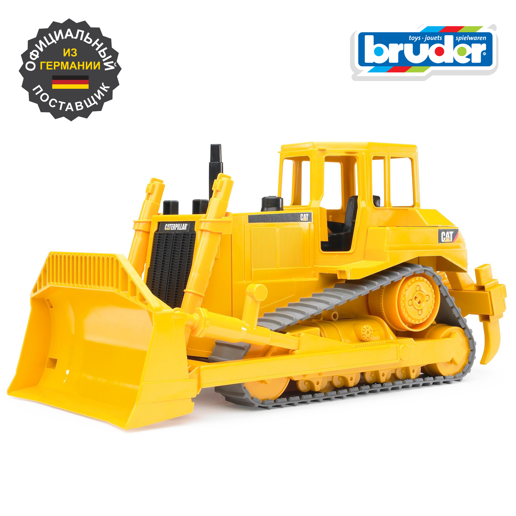 Бульдозер Bruder CAT гусеничный, 40 см 1:16 02-422 - фото 1