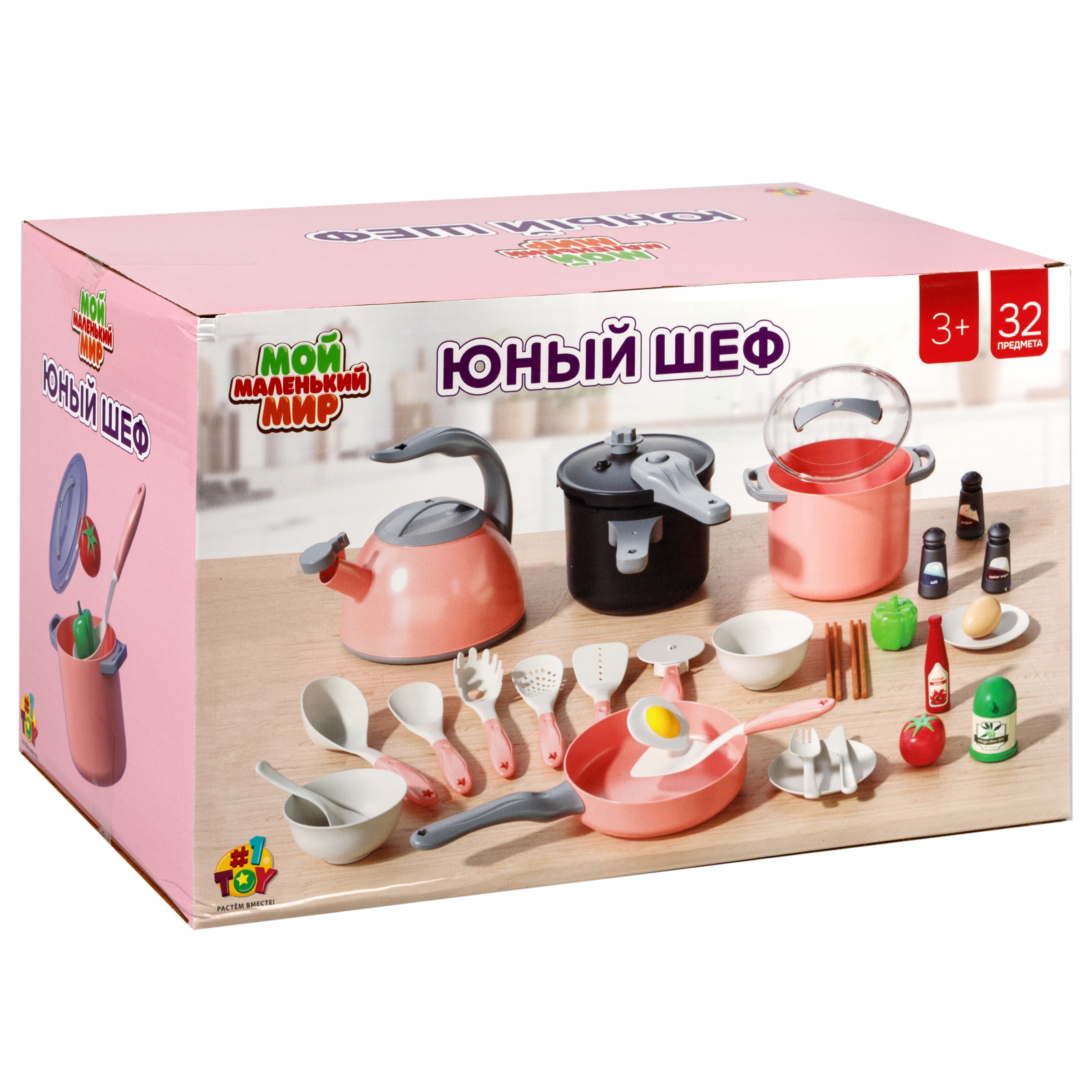 Игрушка 1TOY чайник, мультиварка, посуда, продукты 32 предм. - фото 24