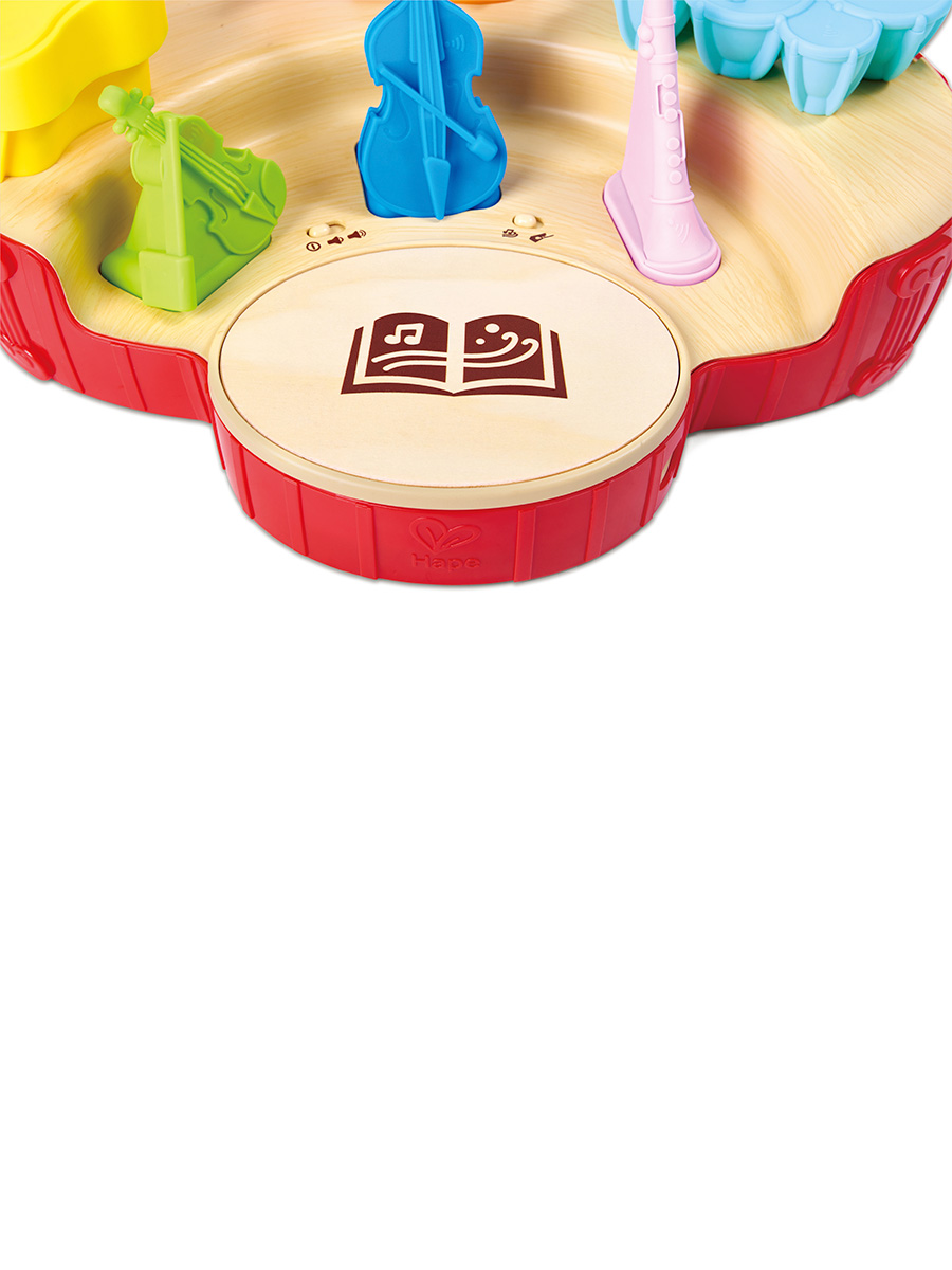 Игрушка музыкальная Hape Мини оркестр пианино, труба, скрипка, барабаны, кларнет - фото 9