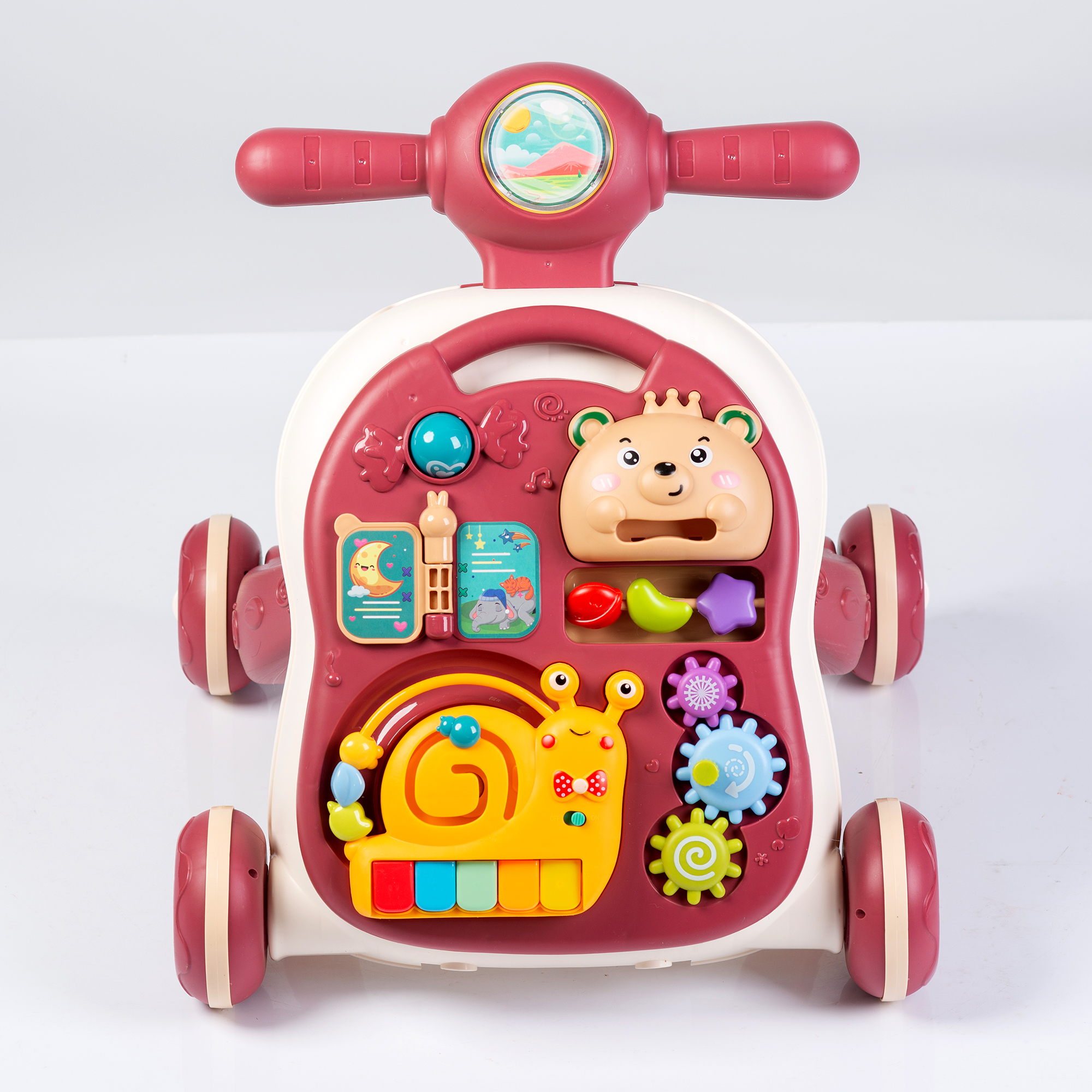 Каталка Babyhit с ручкой коричневый - фото 12