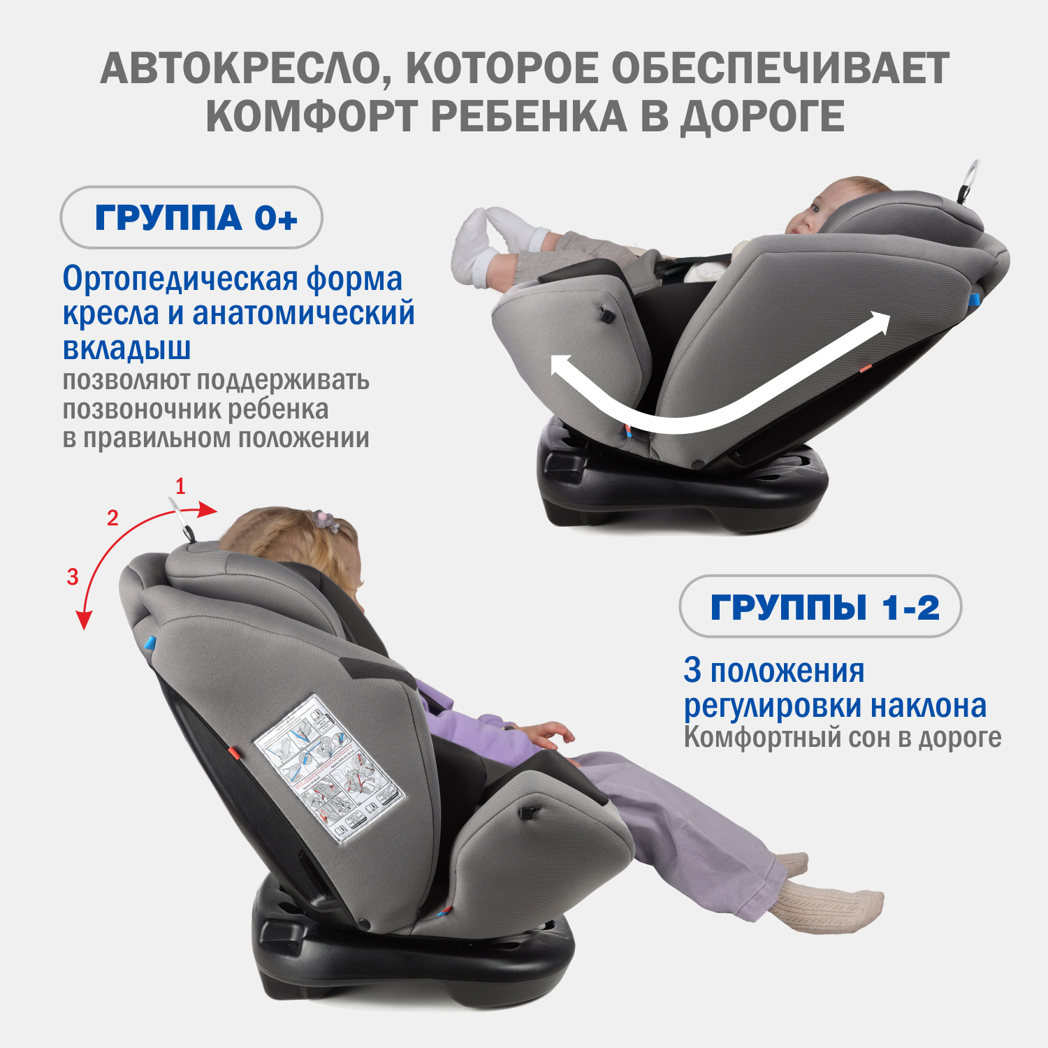 Автокресло SIGER Ультра 0+/1/2/3 (0-36 кг) - фото 6