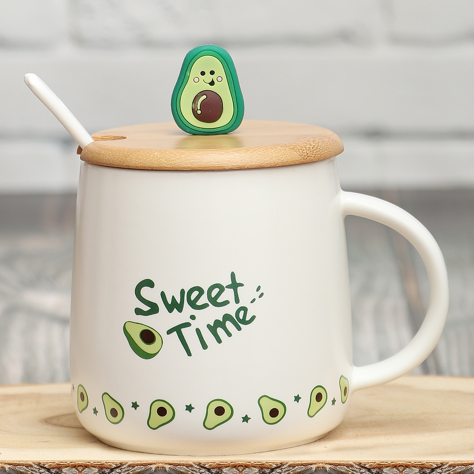 Кружка ЭВРИКА Авокадо с крышкой №3 - фото 1
