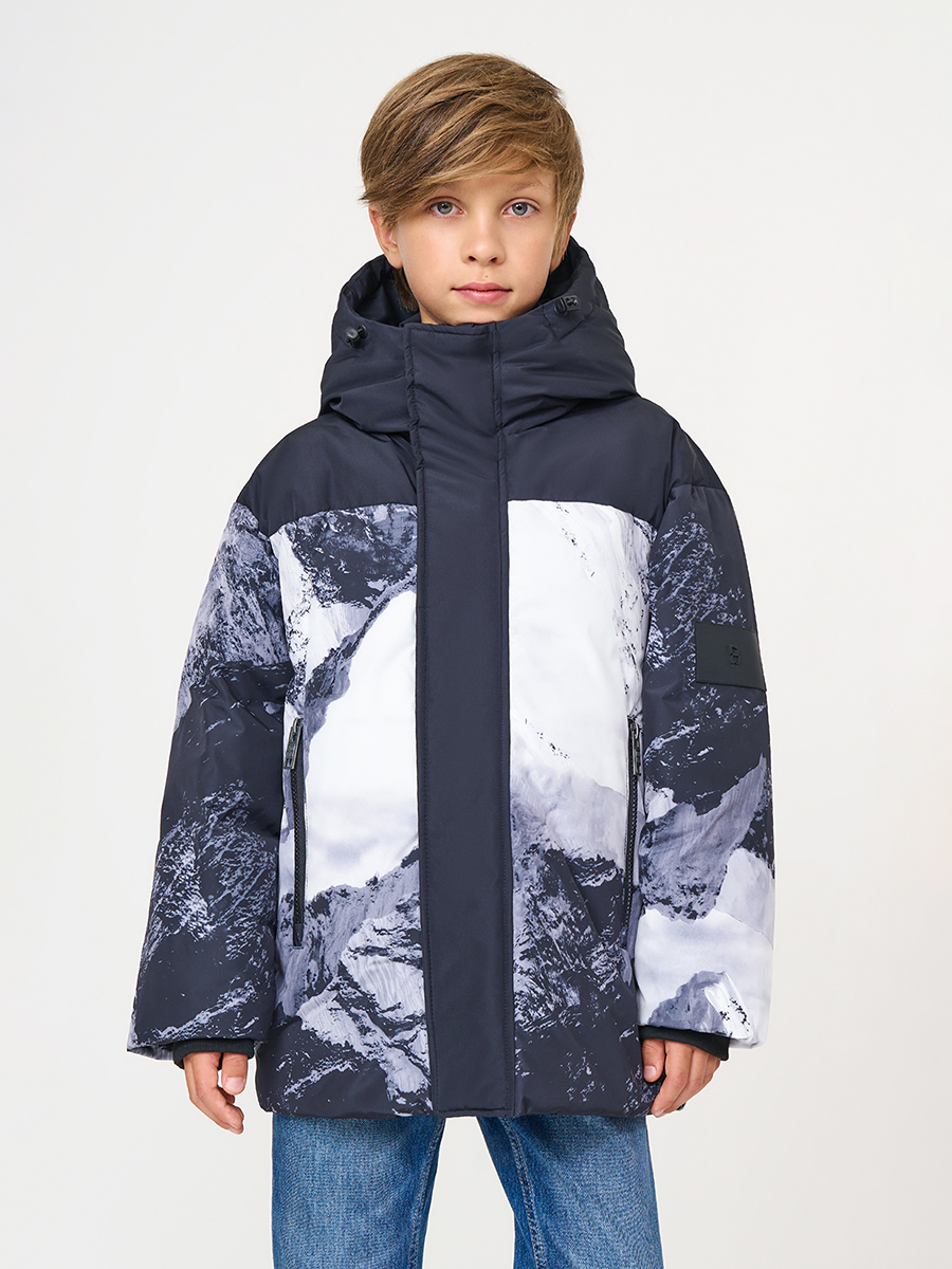 Пуховик Baon BK5023506/BLACK-WHITE PRINTED - фото 2