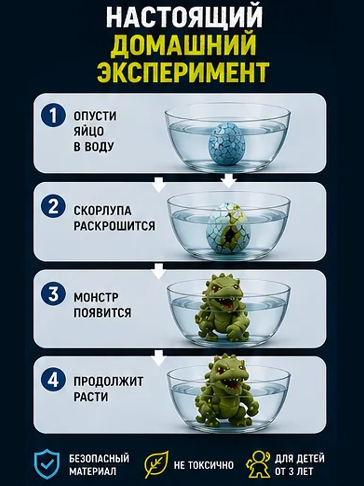 Игрушка-антистресс Sbabam сквиш растущая в воде - фото 5