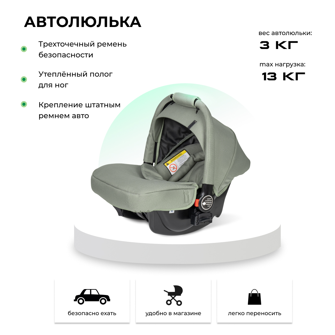 Коляска 3в1 Farfello Zuma Trio Comfort - фото 3
