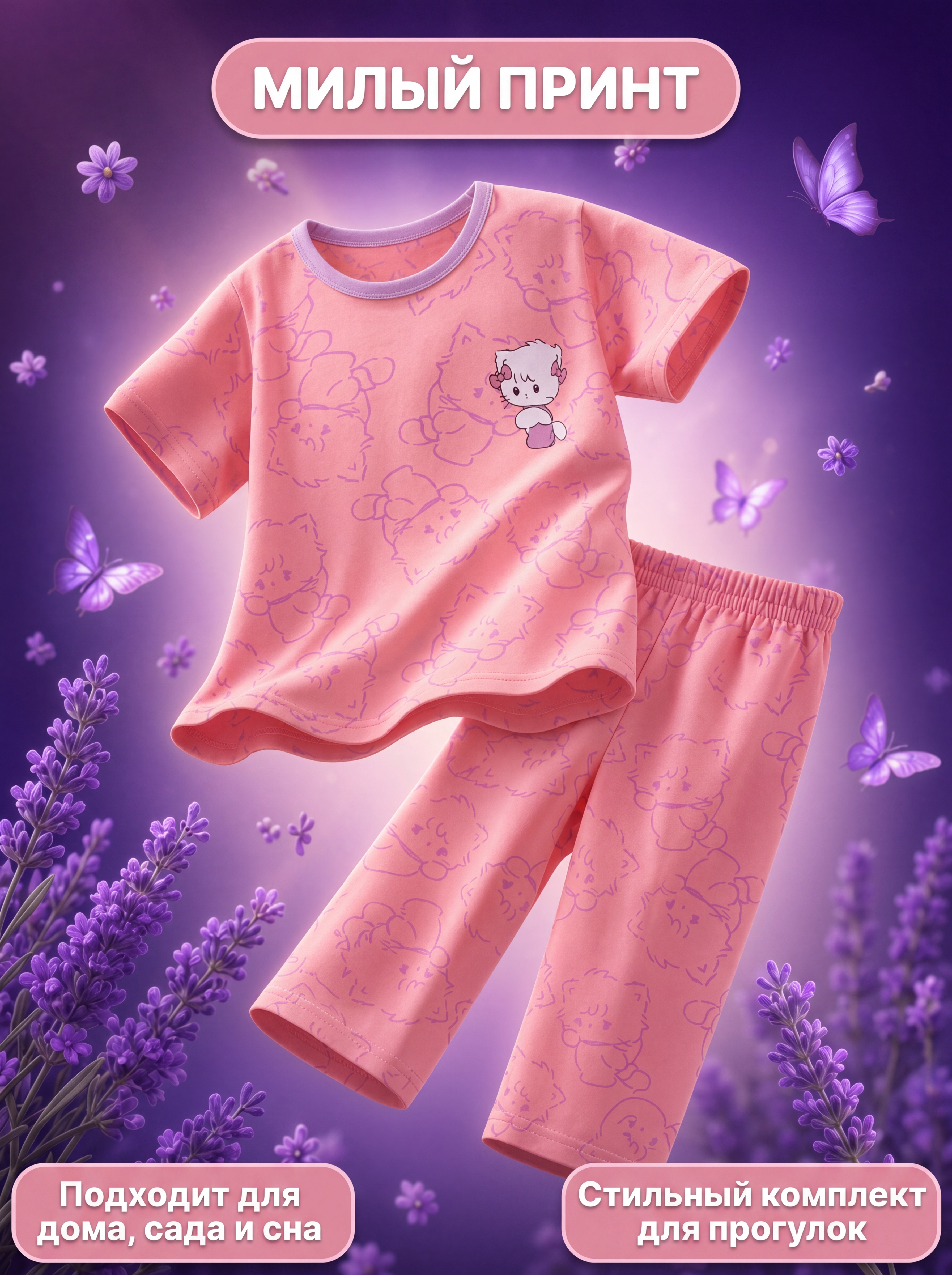 Пижама Bambooland summerlongpants_cat - фото 5