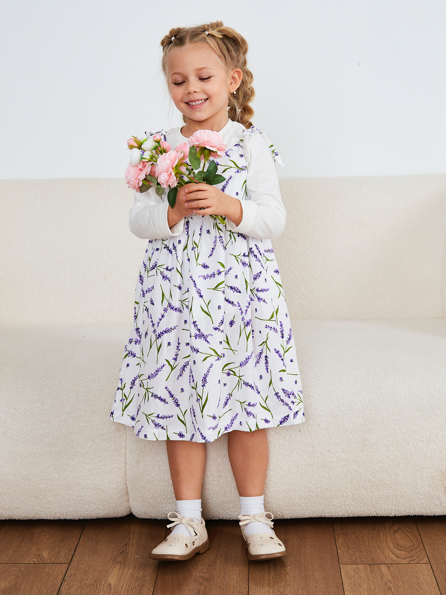 Сарафан MOUN сарафан_девочки_лаванда.бел - фото 17