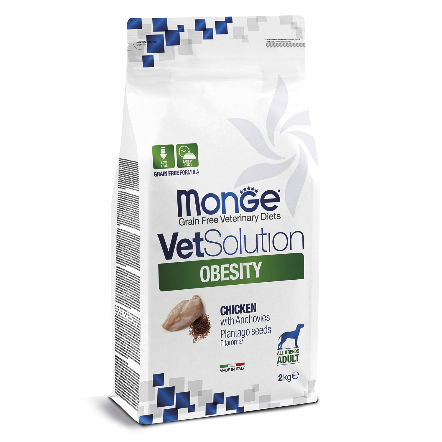 Корм для собак диетический MONGE VetSolution Dog Obesity Обесити при избыточном весе 2кг - фото 1