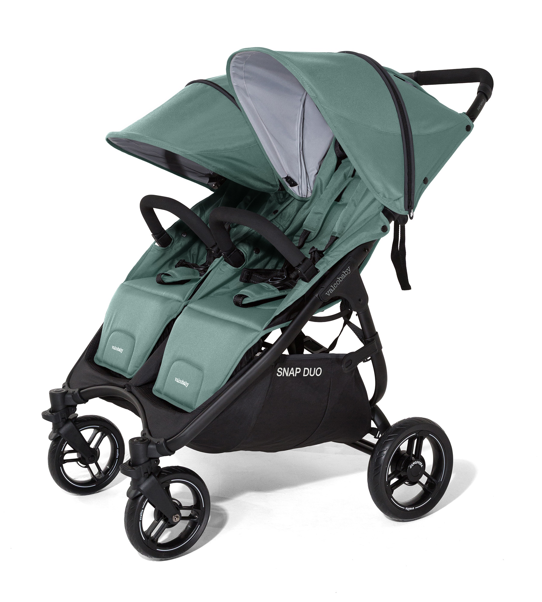 Коляска прогулочная для двойни Valco baby Snap Duo зеленый - фото 6