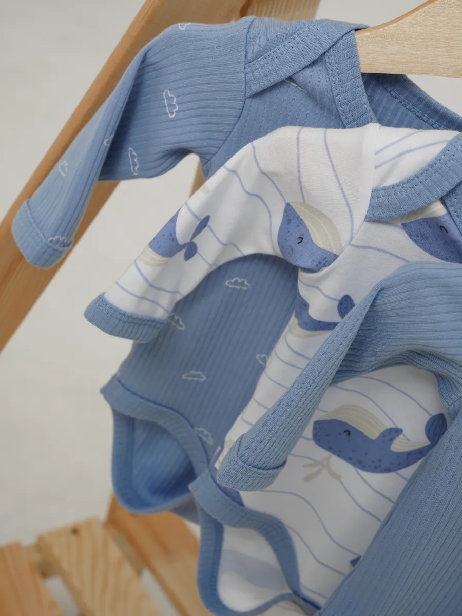 Боди 3 шт Супер Пупс нбр/3пр/бд/sk20/рубчик/морскаясказка - фото 16