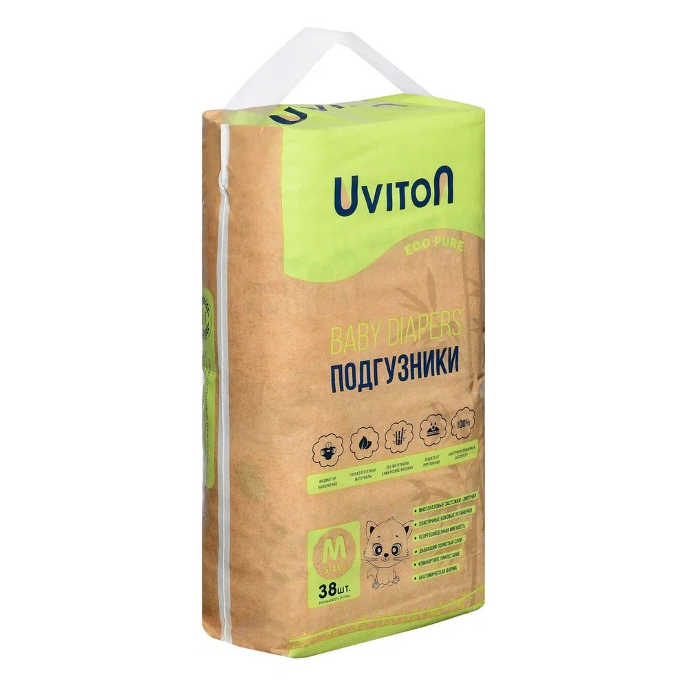 Подгузники Uviton M 38 шт. - фото 1