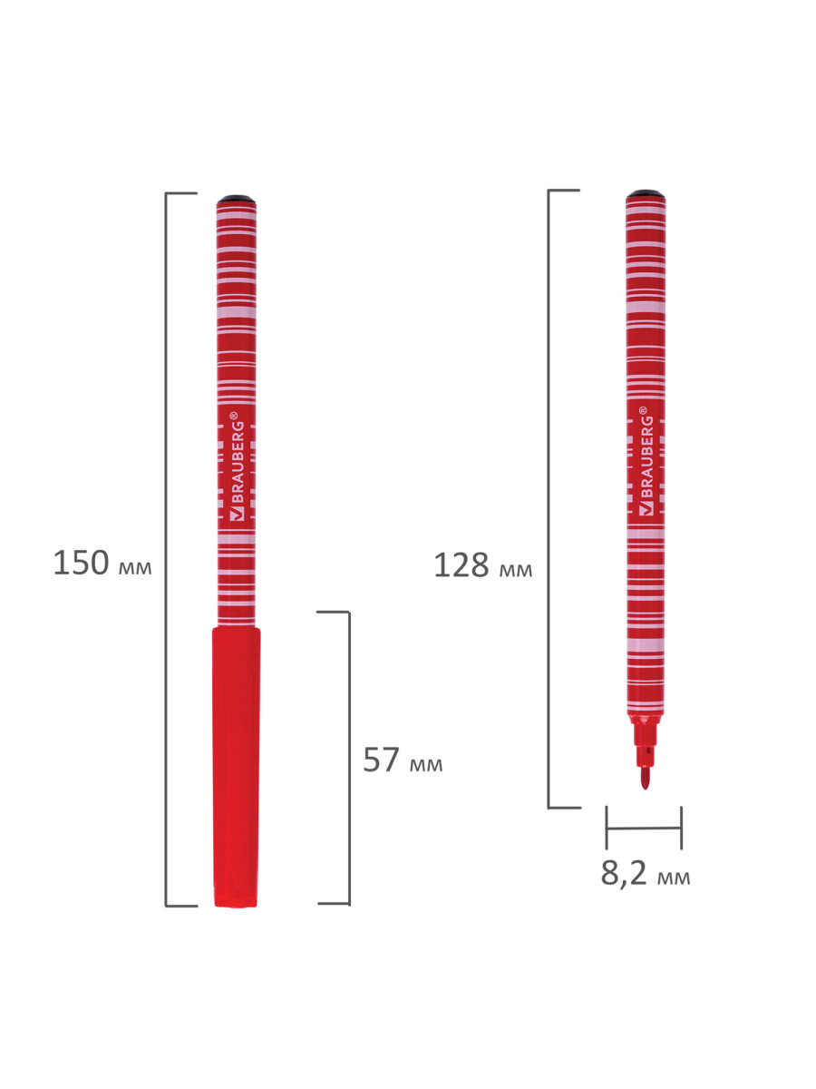 Фломастеры Brauberg 24 шт. - фото 12