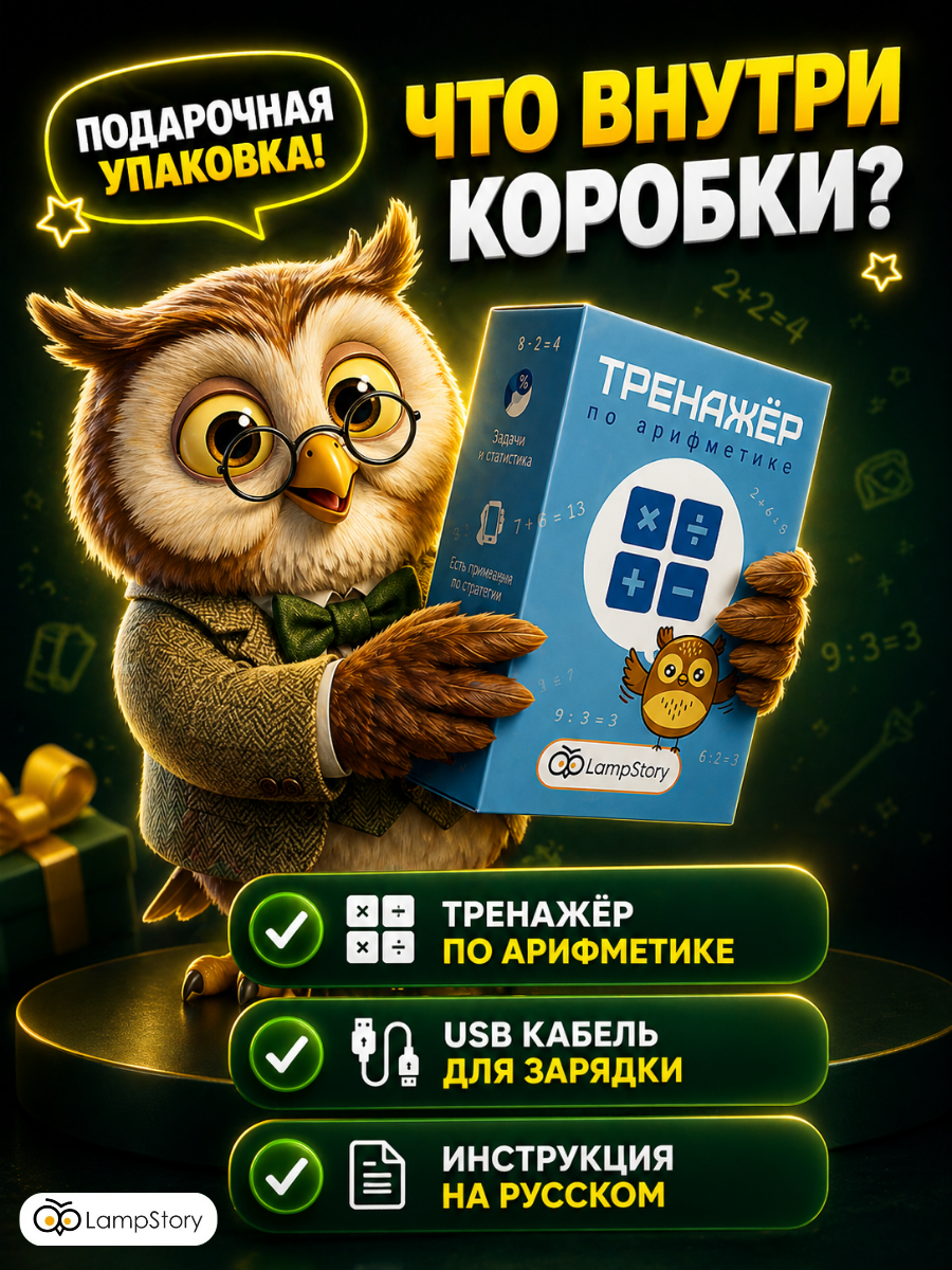 Электронная игра LampStory Тренажер по арифметике - фото 11