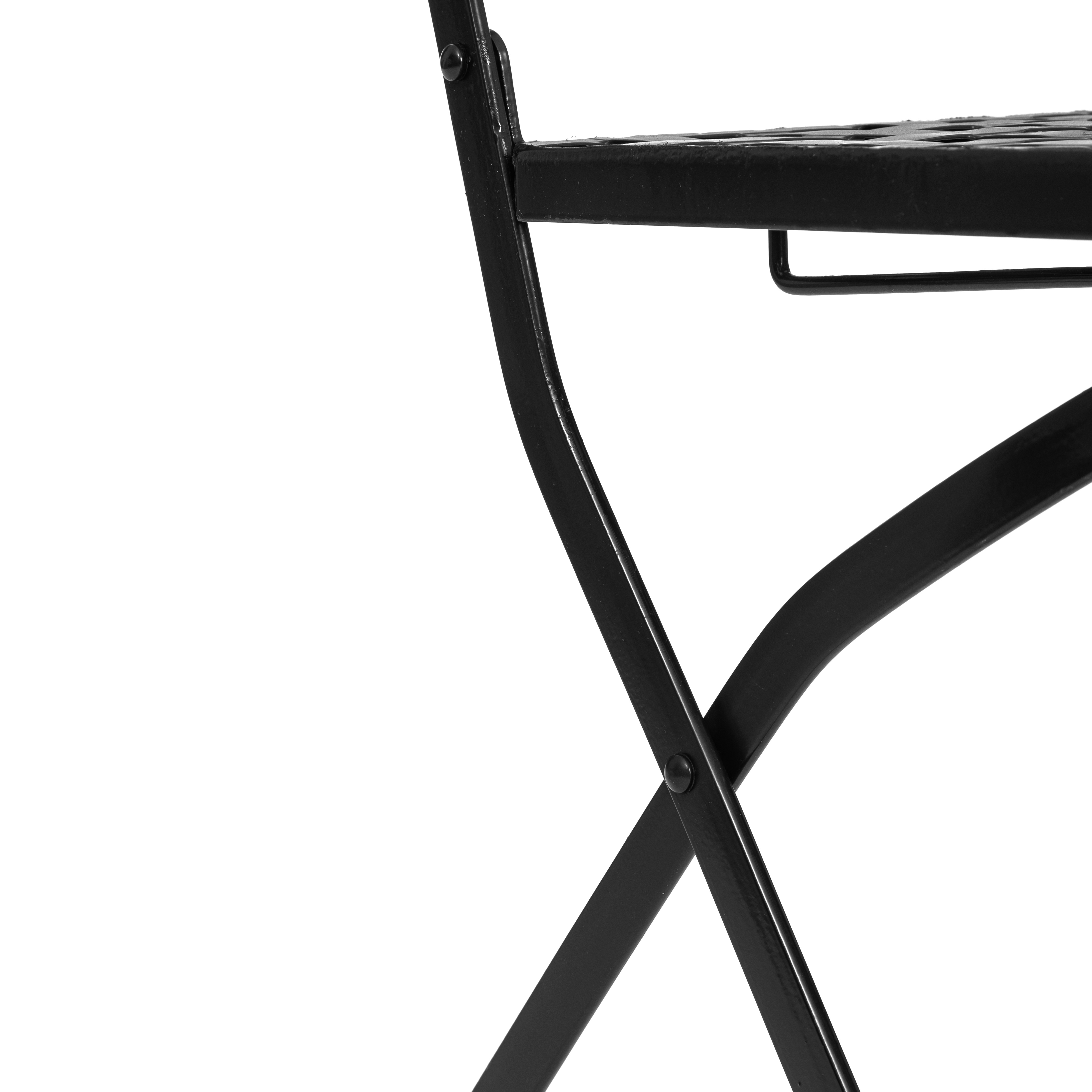 Комплект садовых стульев TETCHAIR Виченза, складные, металл, 36х35х91см, черный/плитка "астра" - фото 11