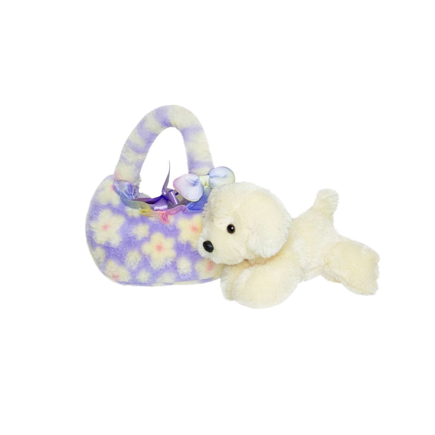 Игрушка мягкая Aurora Собака в сумке цветочной 220049K - фото 1
