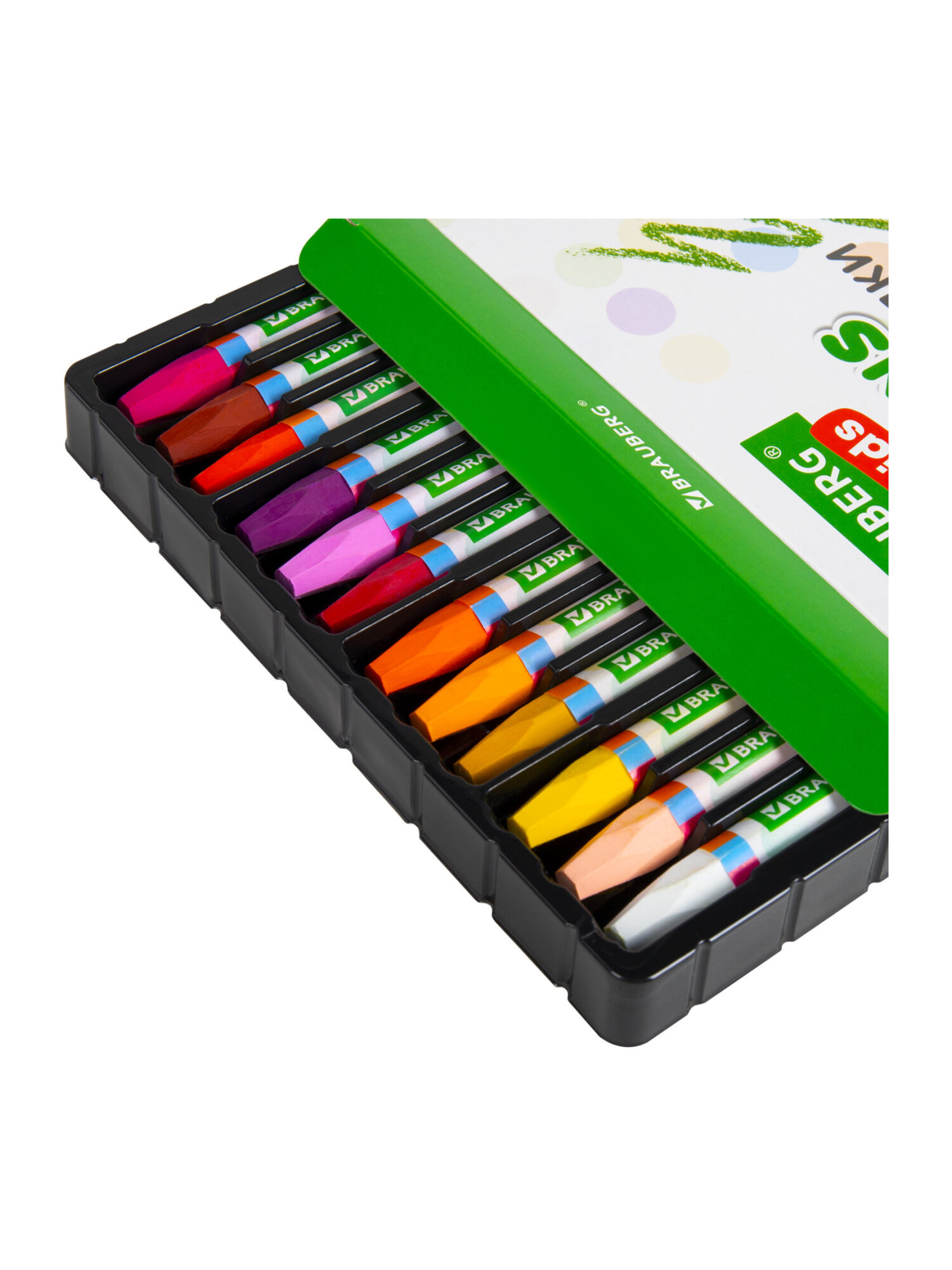 Восковые мелки Brauberg 24 шт. - фото 14