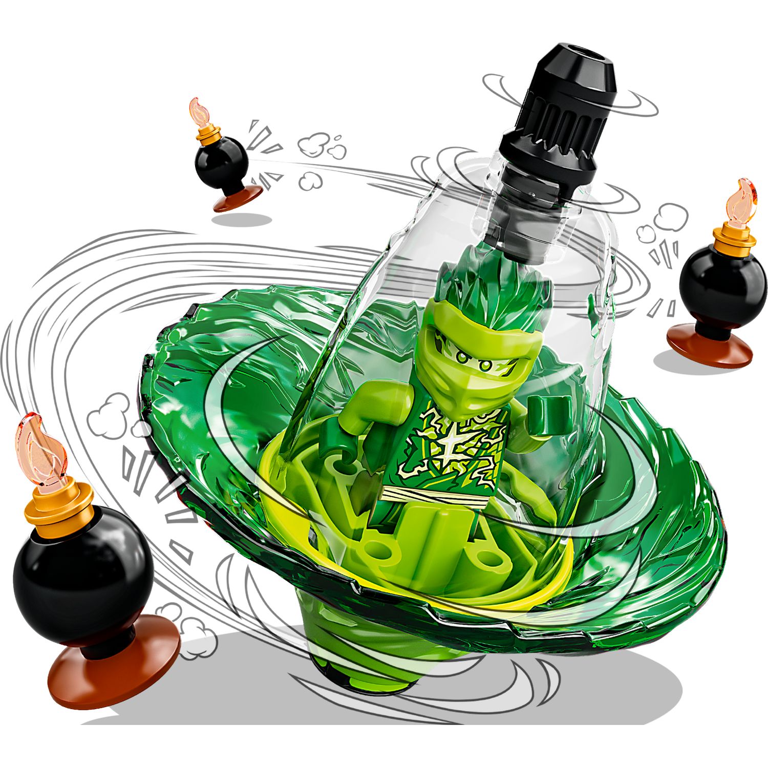 Конструктор LEGO NINJAGO Обучение кружитцу ниндзя Ллойд - фото 3
