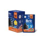 Корм для кошек Brit Premium стерилизованных лосось в соусе 85г*5+1шт