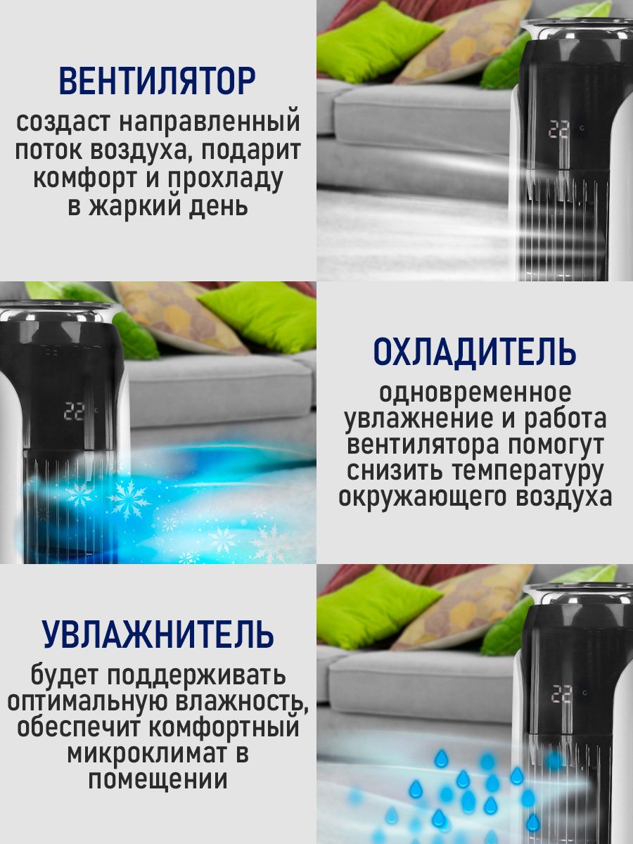 Напольный охладитель кондиционер STINGRAY ST-CO4608A - фото 3