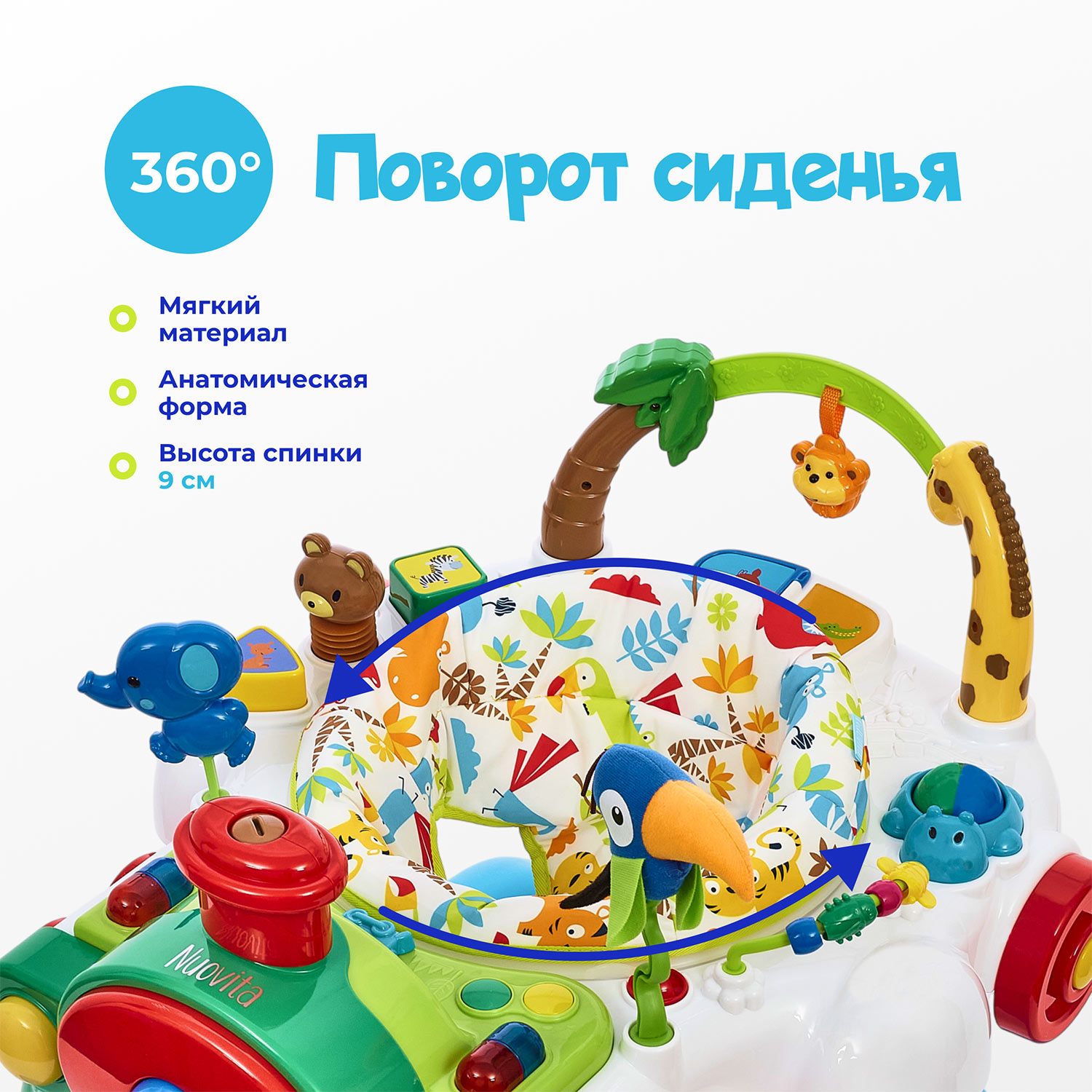 Ходунки Nuovita Treno голубой - фото 5