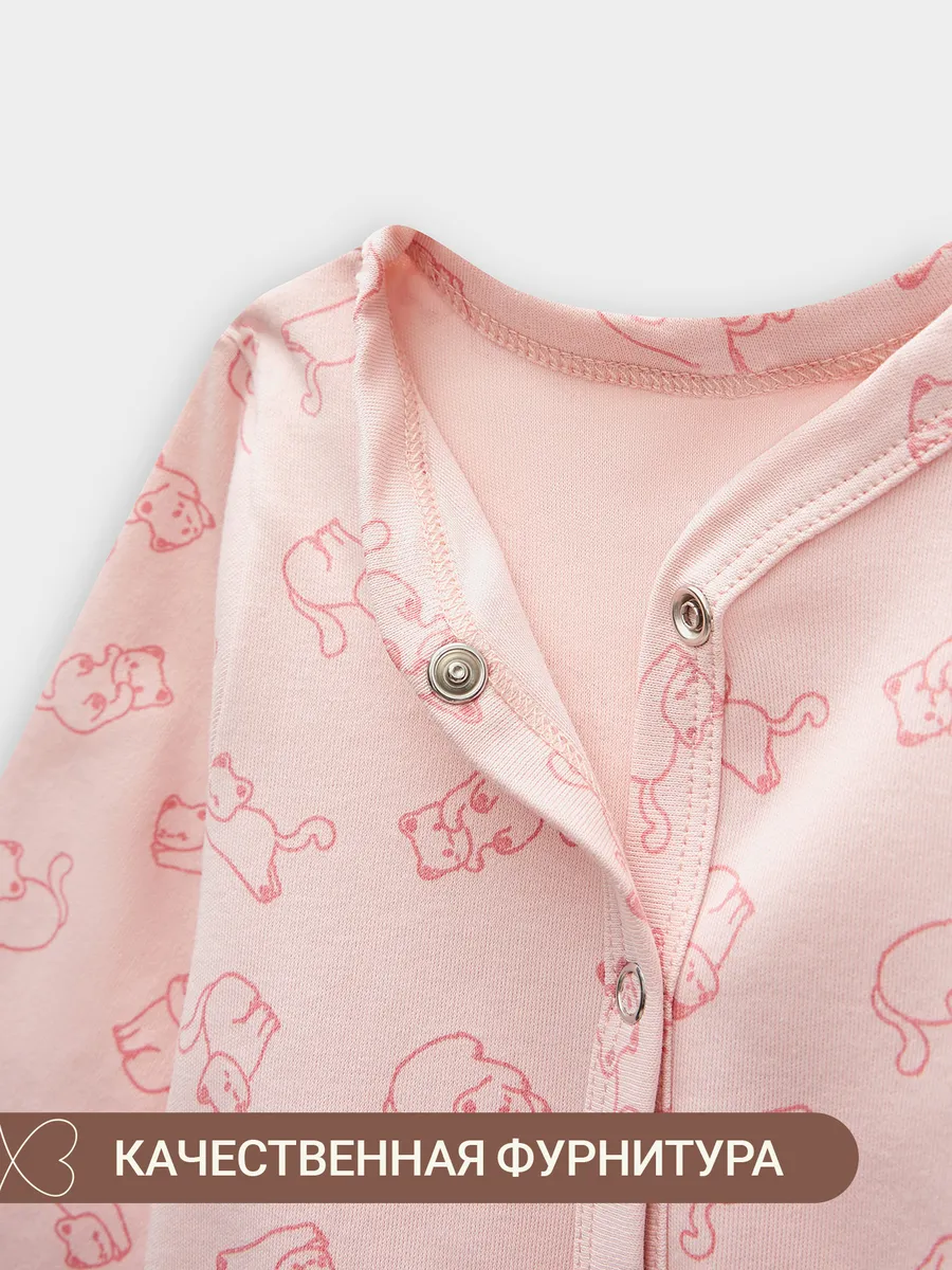 Комбинезон 2 шт Mark Formelle (Марк Формэль) 14005-2/котики на розовом +розово -коричневый - фото 9