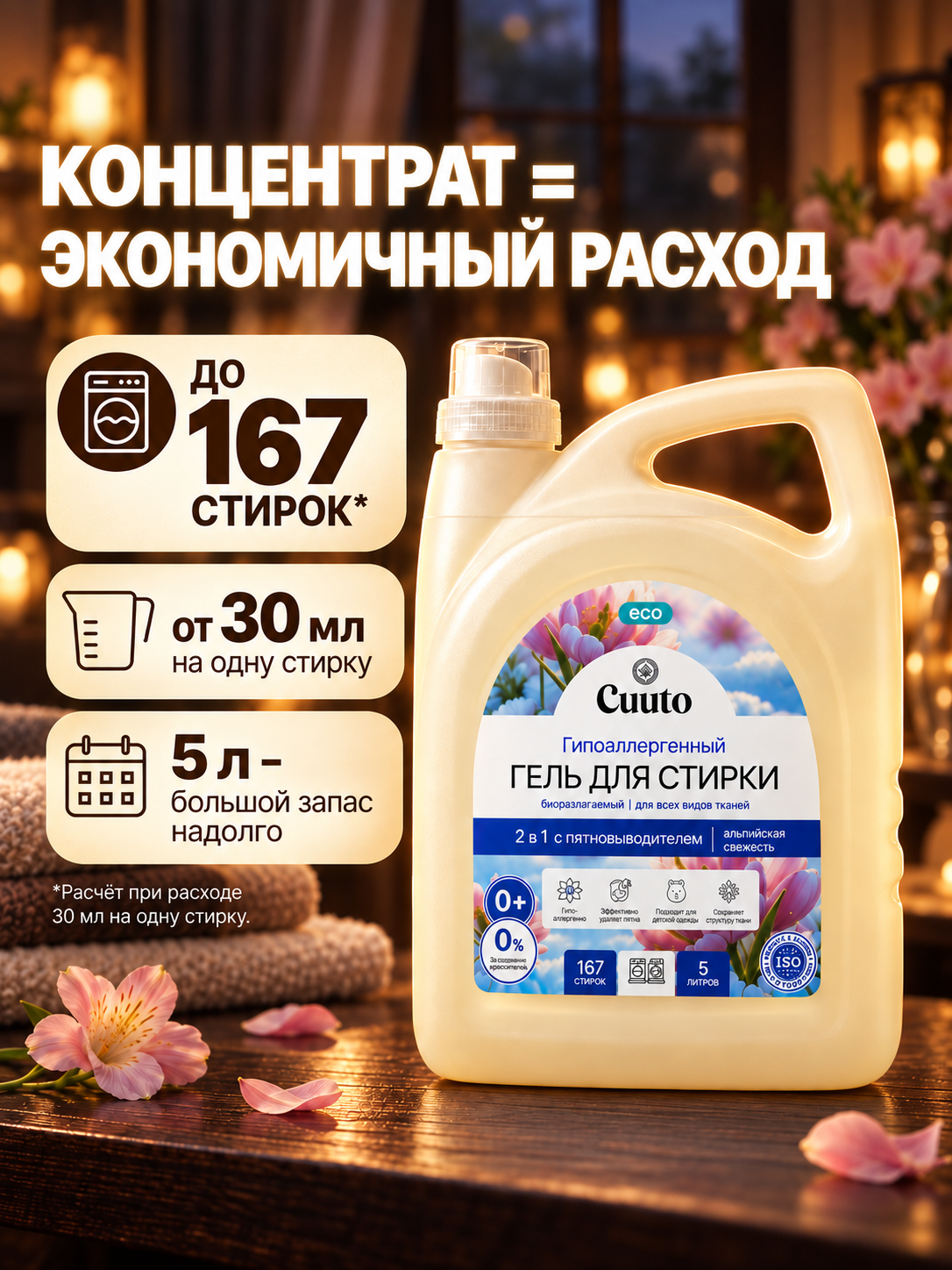 Гель для стирки Cuuto ECO 5 л - фото 3