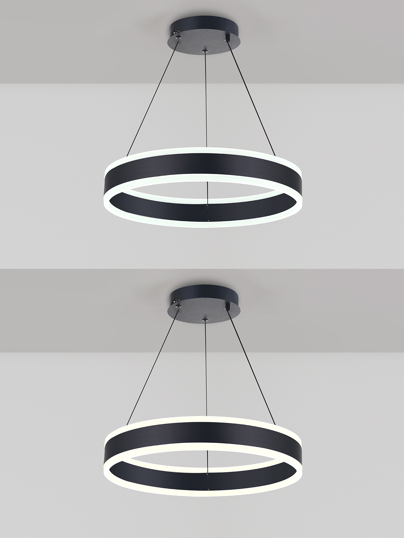 Светодиодный светильник NATALI KOVALTSEVA люстра нимб 100W черный LED - фото 2