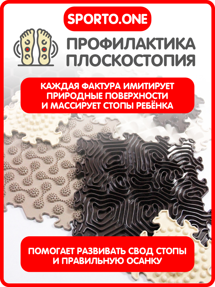 Коврик SPORTO.ONE трансформер Песчаный берег - фото 4