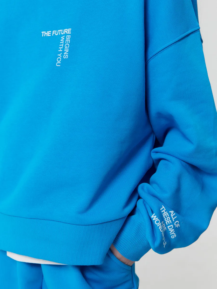 Худи Mark Formelle (Марк Формэль) 127894/голубая лазурь +печать - фото 6