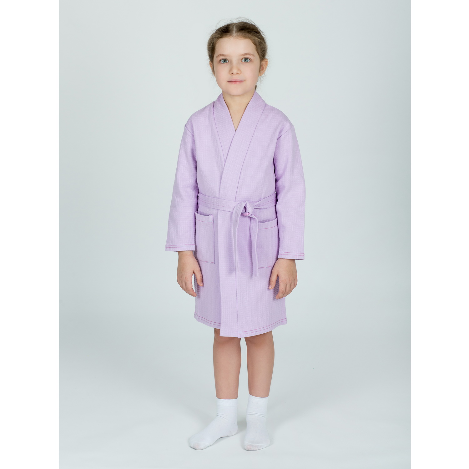 Халат KiMMi co К-1408913 лиловый - фото 1