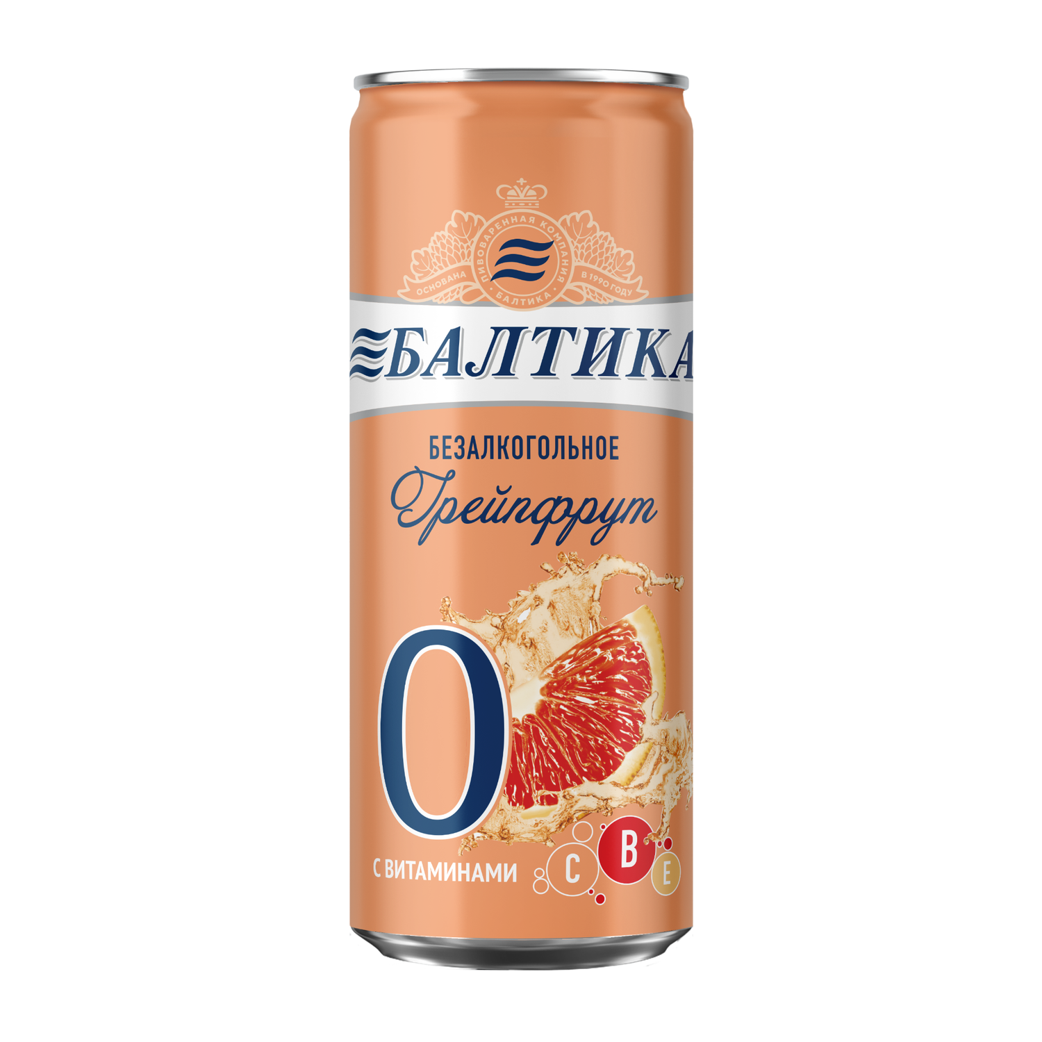 Пиво безалкогольное Балтика №0 Грейпфрут 0.33л ж/б - фото 1