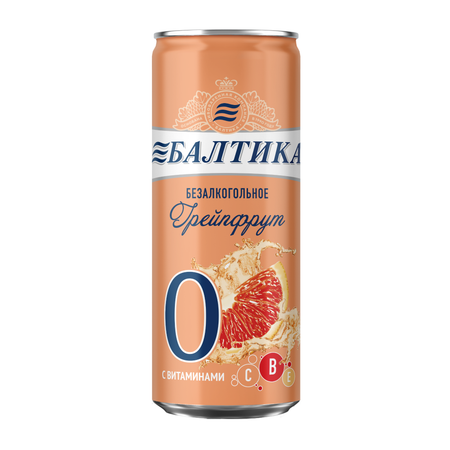 Пиво безалкогольное Балтика №0 Грейпфрут 0.33л ж/б