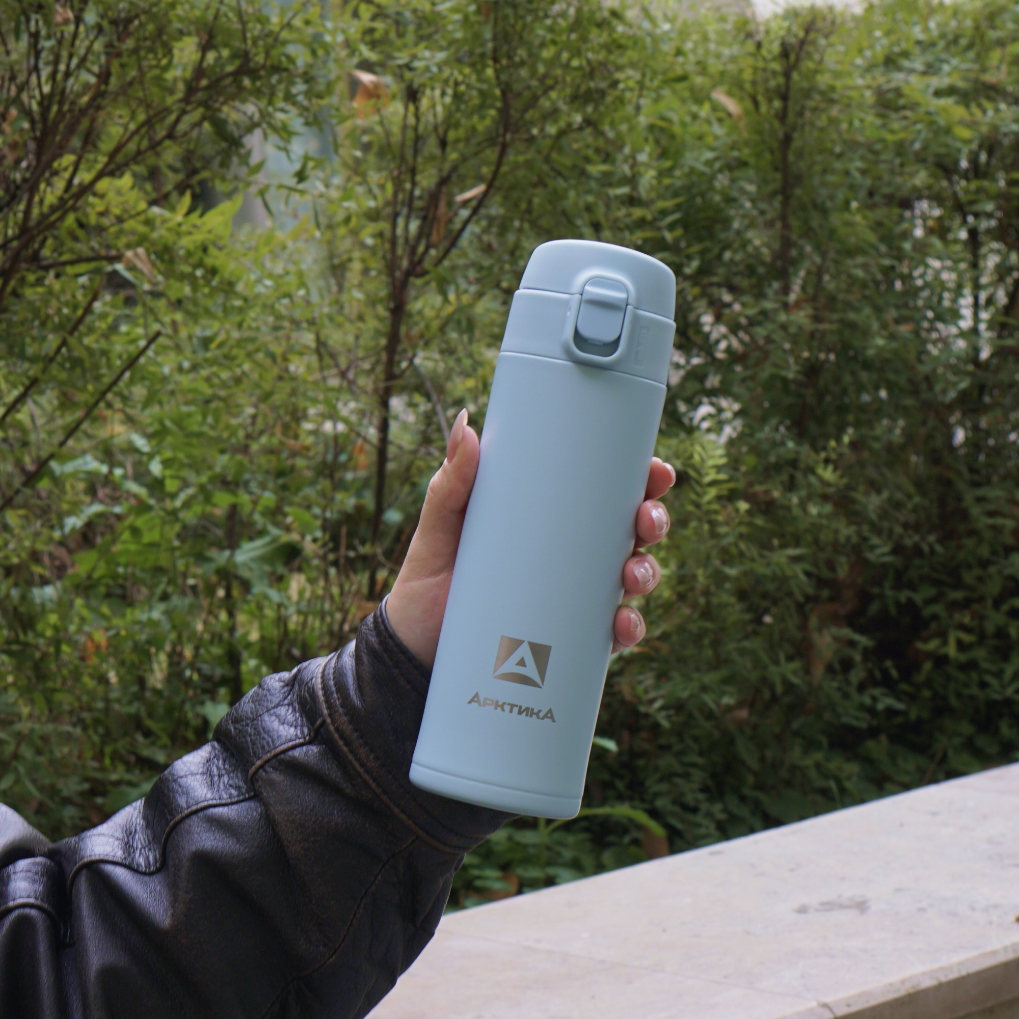 Термокружка Арктика 701-420 текстурный голубой с ситечком - фото 8