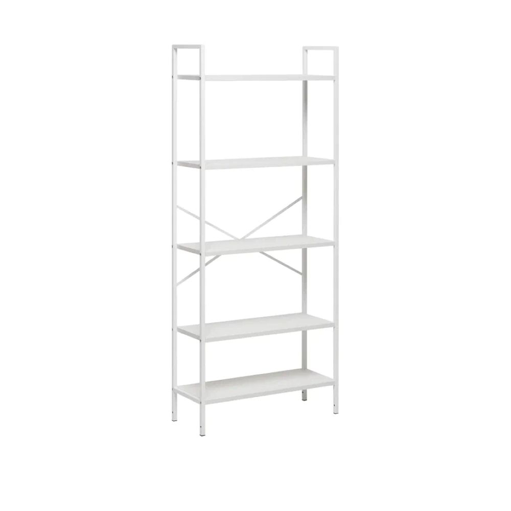 Стеллаж Leset Стилвуд 25 широкий 5 полок Белый/Белый - фото 3