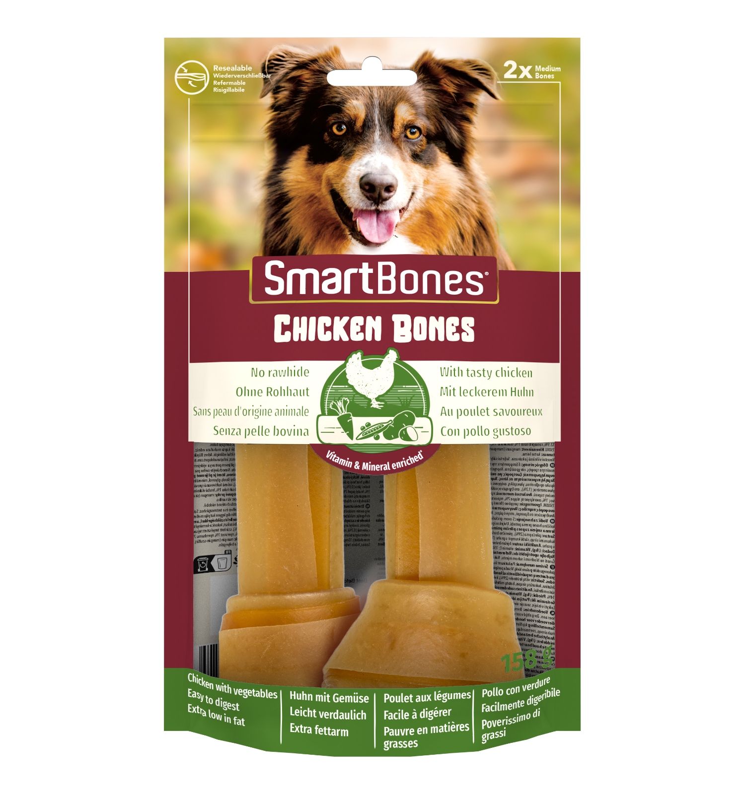 Лакомство для собак косточки Smart Bones куриные средние 2шт - фото 1