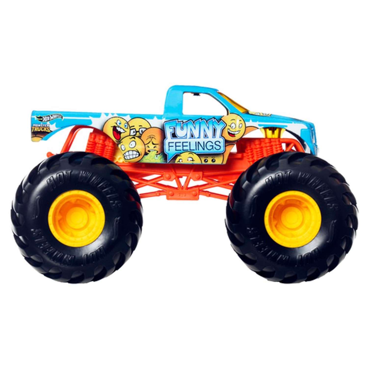 Монстр-трак Hot Wheels Monster Trucks 1:24 голубой FYJ83 - фото 3
