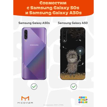 Силиконовый чехол Mcover для смартфона Samsung A50 A30S A50S Союзмультфильм Ежик в тумане и фонарик