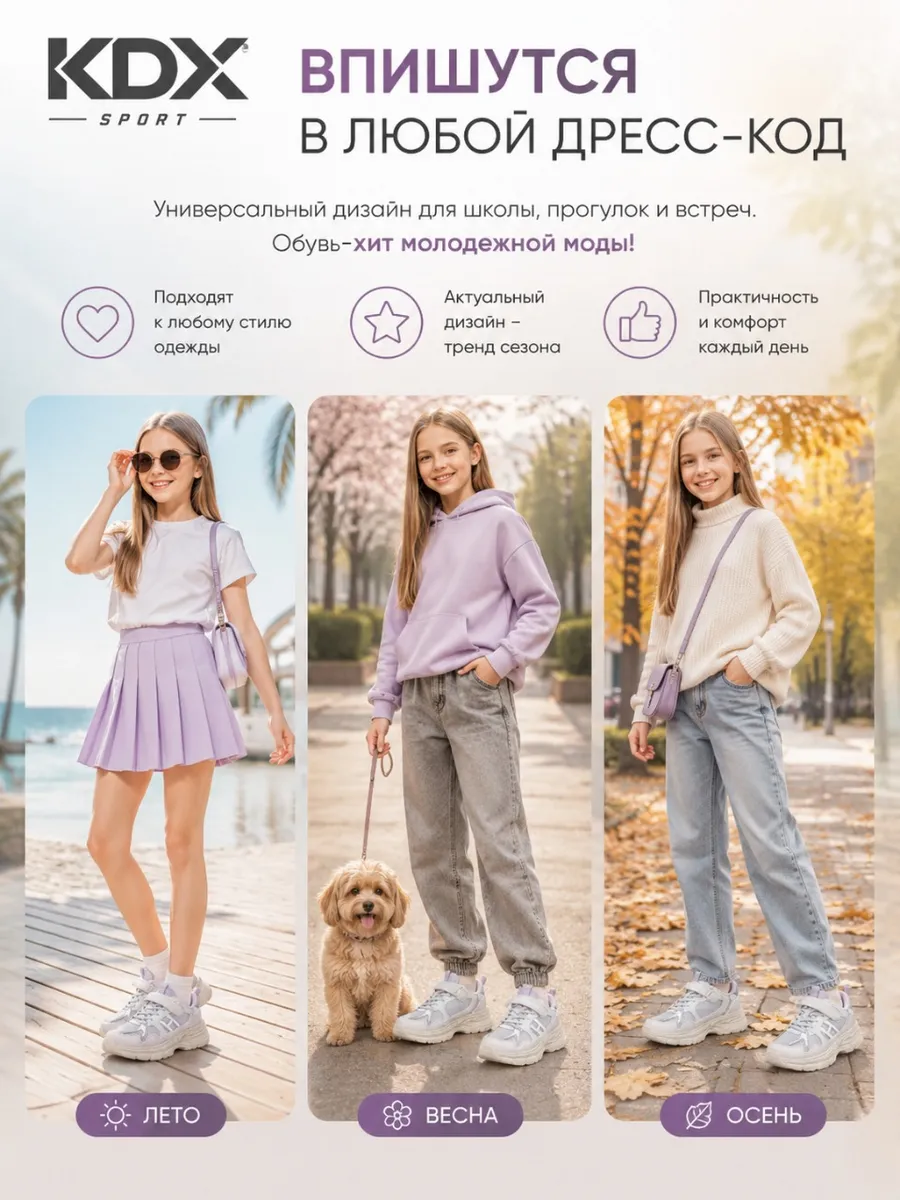 Кроссовки KDX KL-20 lilac - фото 11
