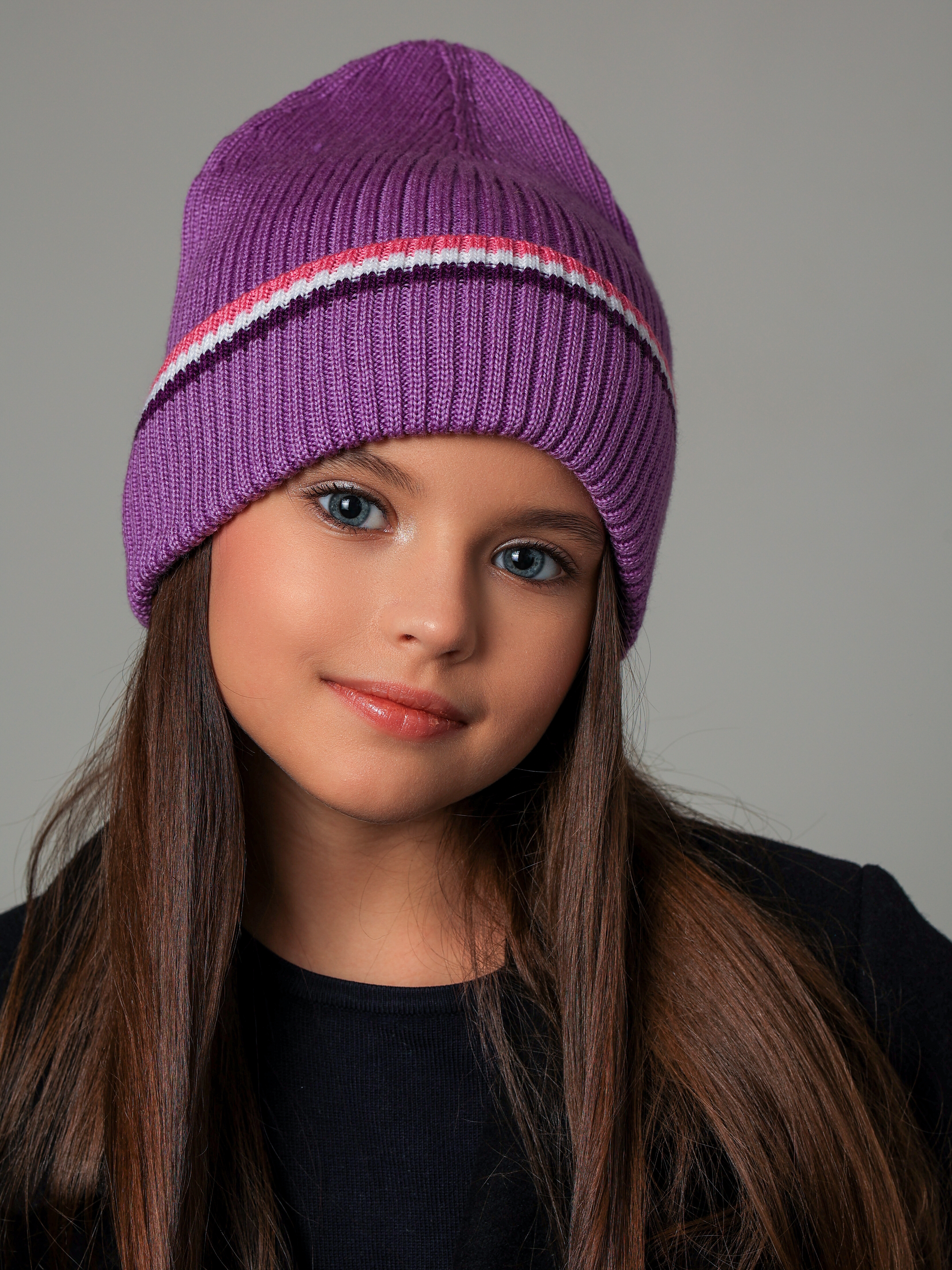 Шапка BRIOLLINI BoyGirl цвет фиалковый, - фото 1