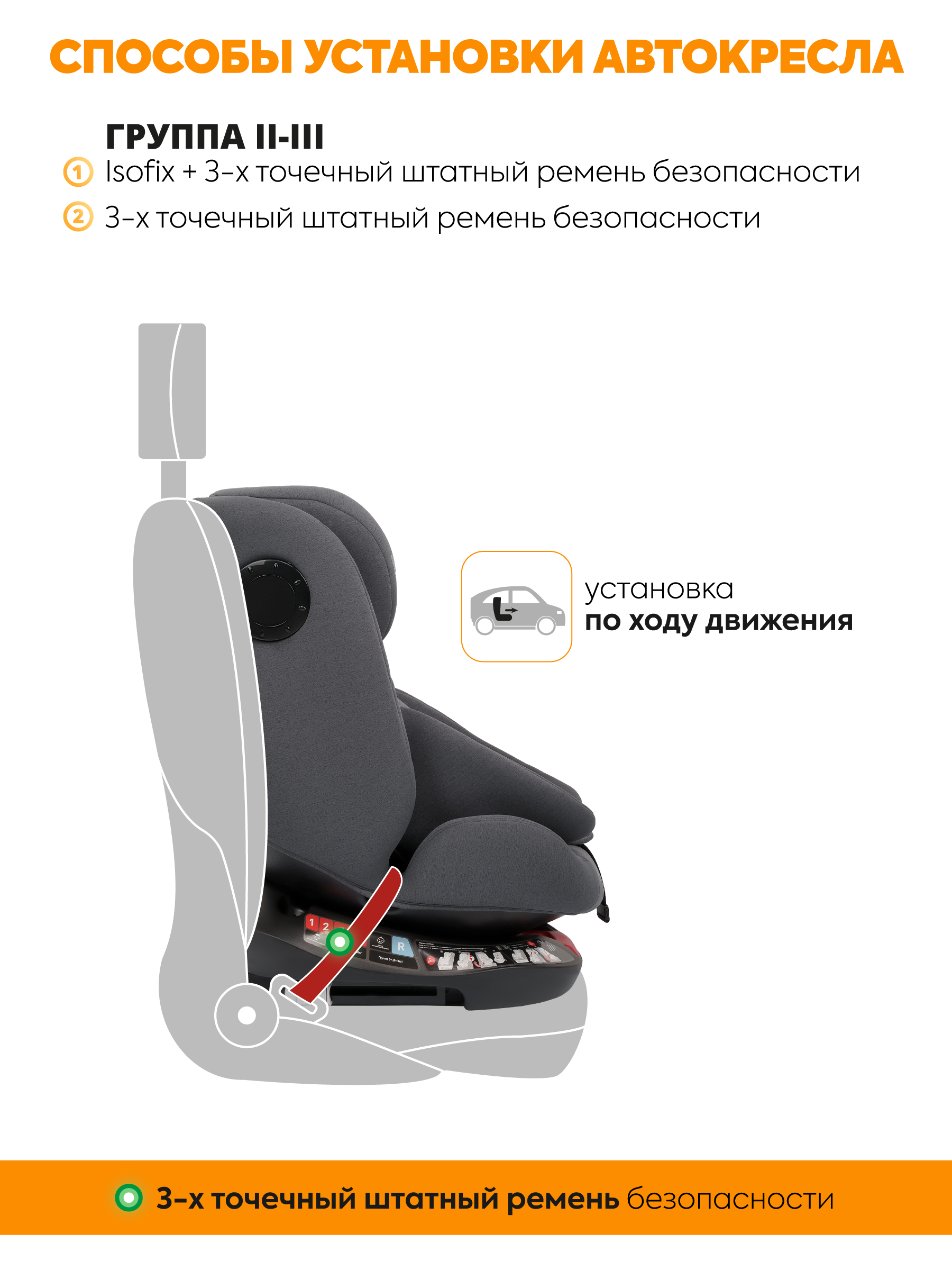 Автокресло JOVOLA Prime Isofix серый Isofix 0+/1/2/3 (0-36 кг) - фото 4