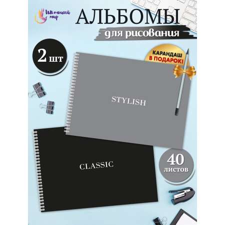 Альбом ШКОЛЬНЫЙ МИР Детский А4 40 лист. 2 шт.