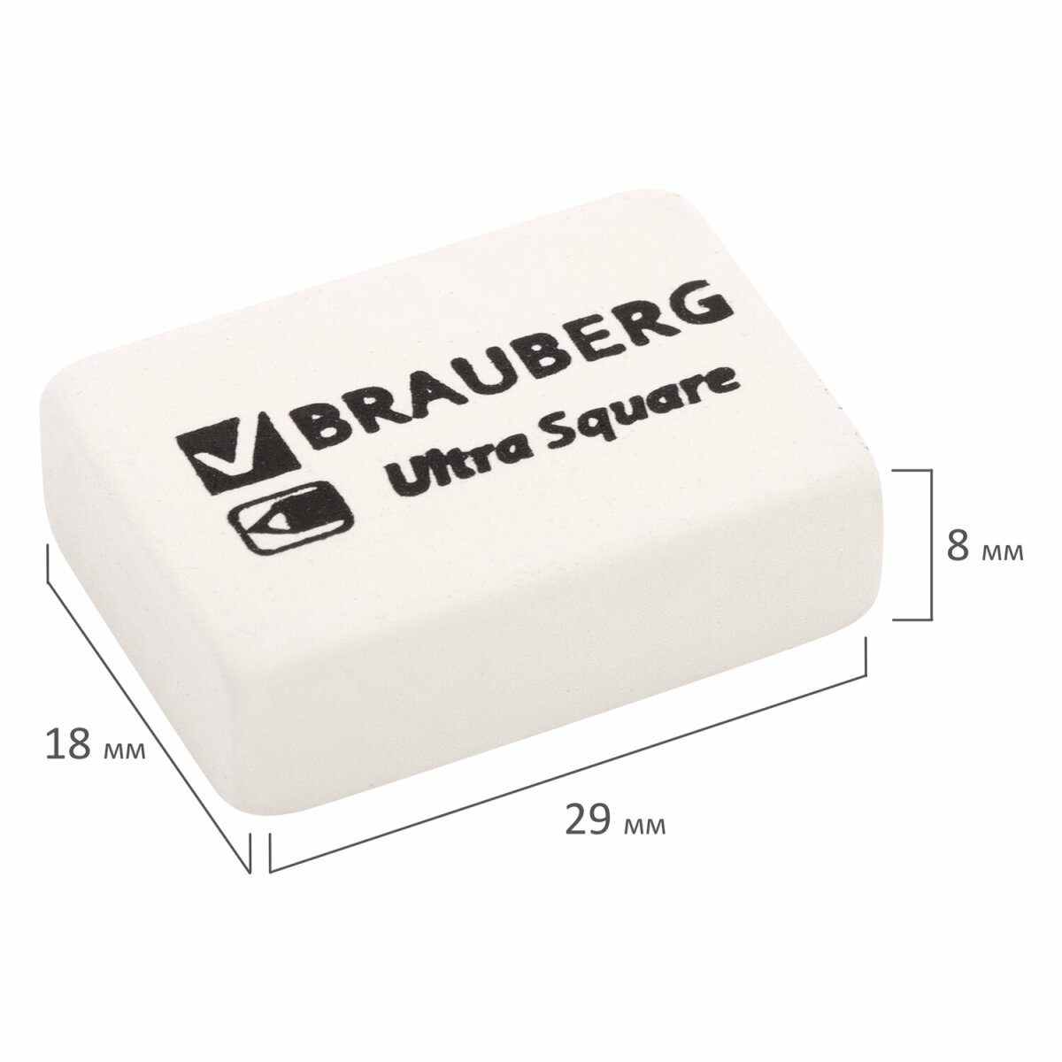 Ластик Brauberg Ultra Square 6 шт. - фото 9