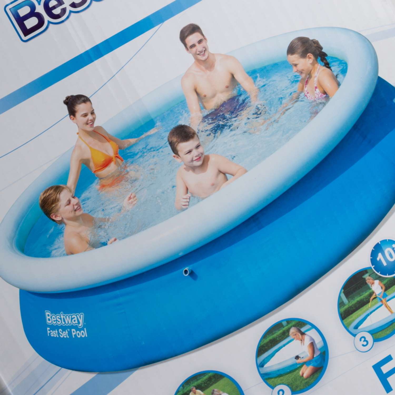 Бассейн Bestway с надувным бортом 305х76 см 3638 л - фото 4