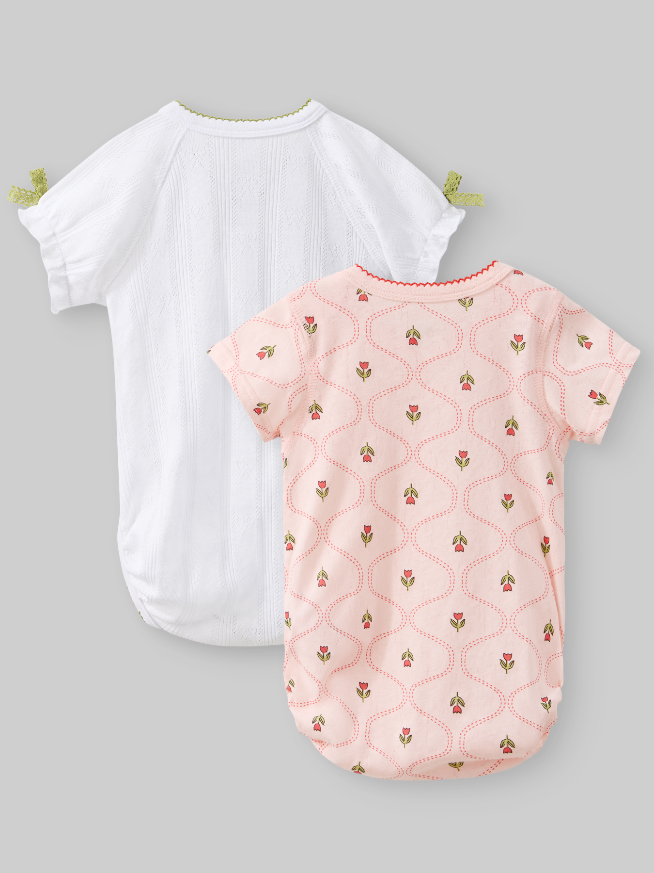 Боди 2 шт Happy Baby 90154-0_white-pink - фото 4