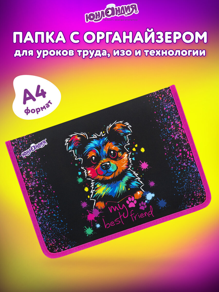 Изображение товара Папка для труда Юнландия А4 с застежкой молния для девочек серия CRAFTY Изображение товара Папка для труда Юнландия А4 с застежкой молния для девочек серия CRAFTY