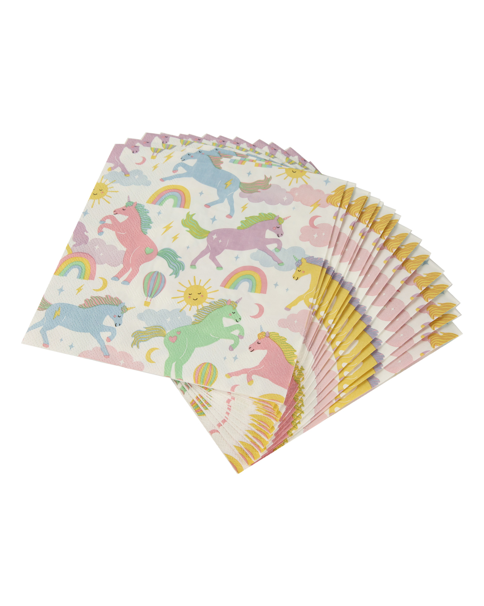 Салфетки Yotoy Единороги 16шт 3 слоя 33*33см - фото 2