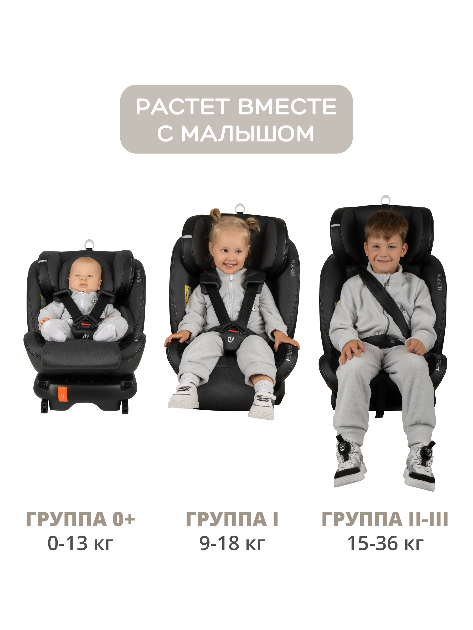 Автокресло JOVOLA I-TRAVEL Isofix 0+/1/2/3 (0-36 кг) серый - фото 11
