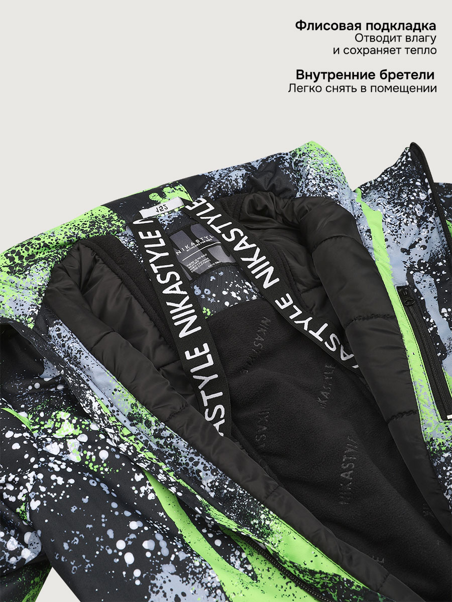 Комбинезон NIKASTYLE 8з1525 салат/черный - фото 12