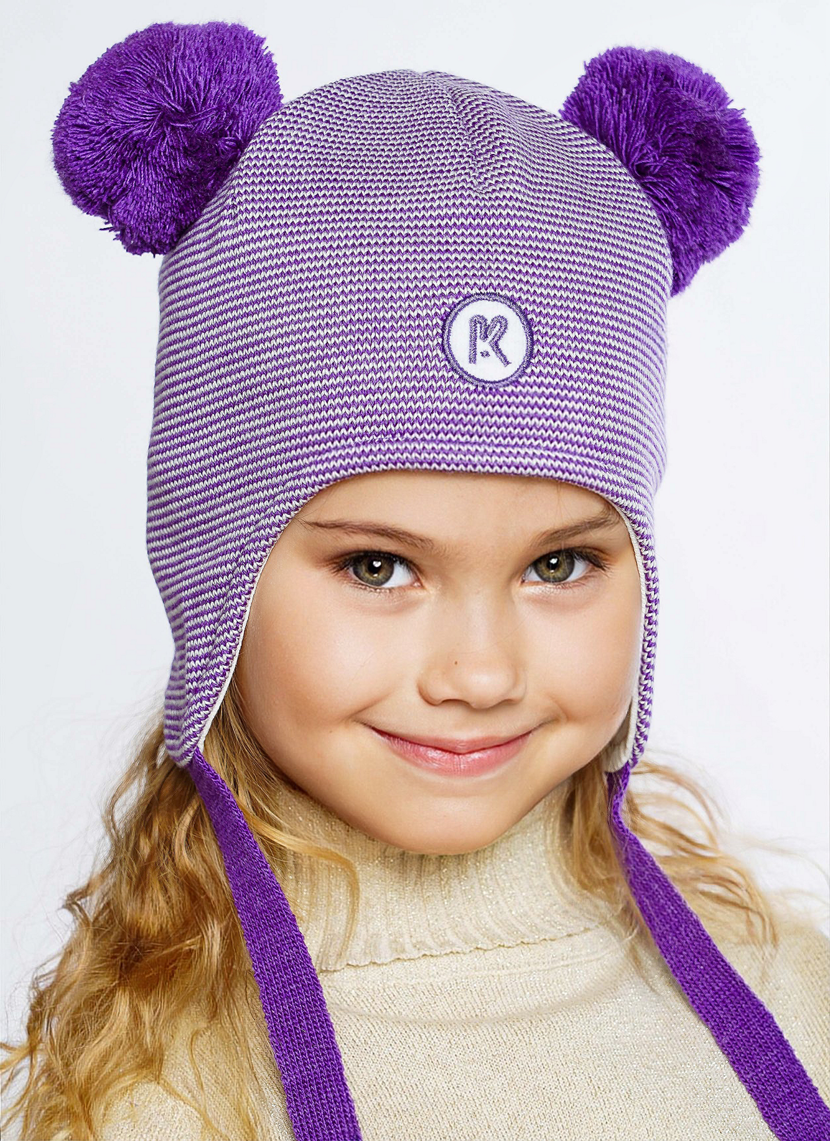 Шапка ПриКиндер M3-1957 Цвет: сиреневый/молоко - фото 12