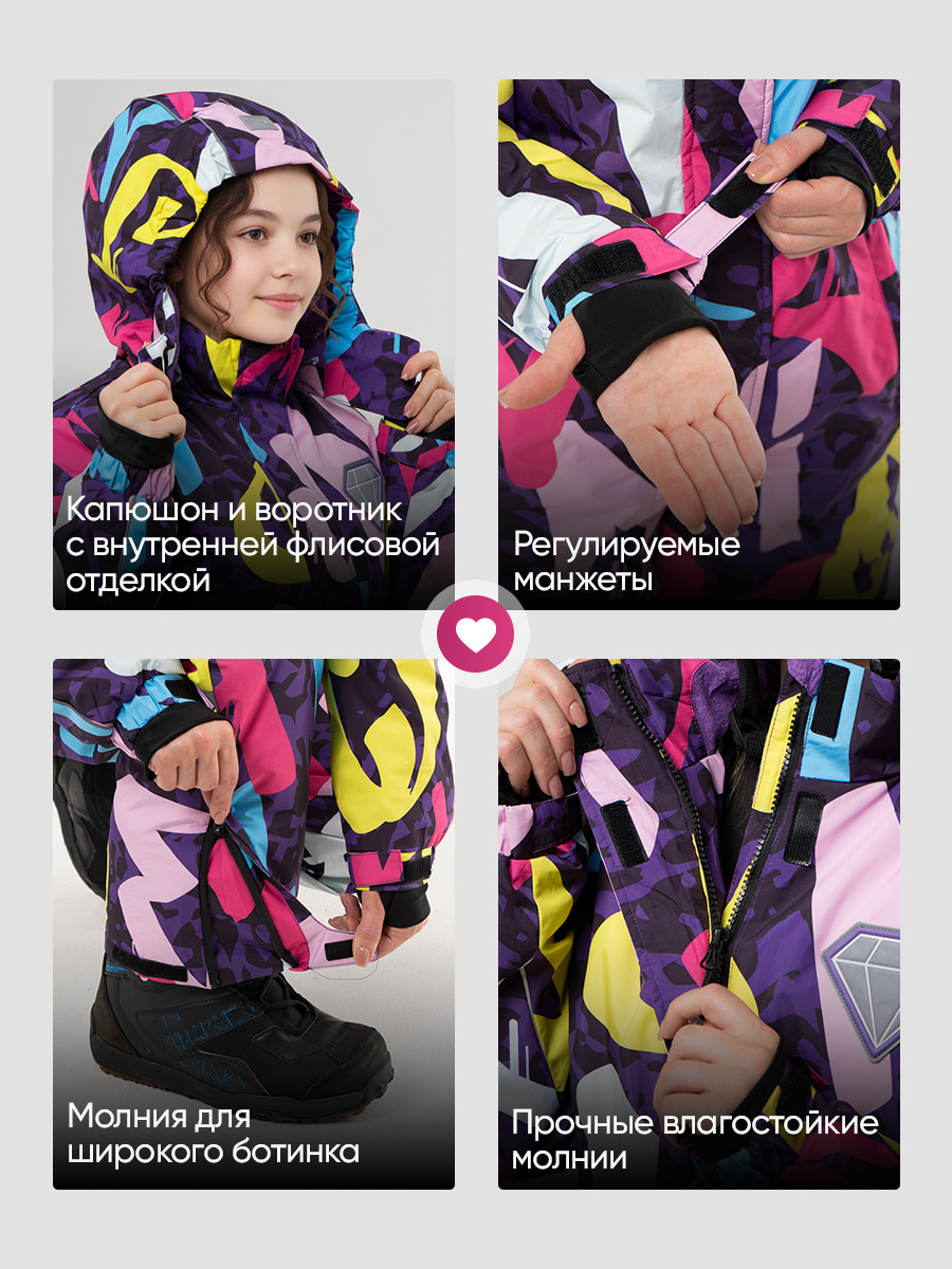 Комбинезон Saimaa GLO-10 фиолетово-розовый - фото 3